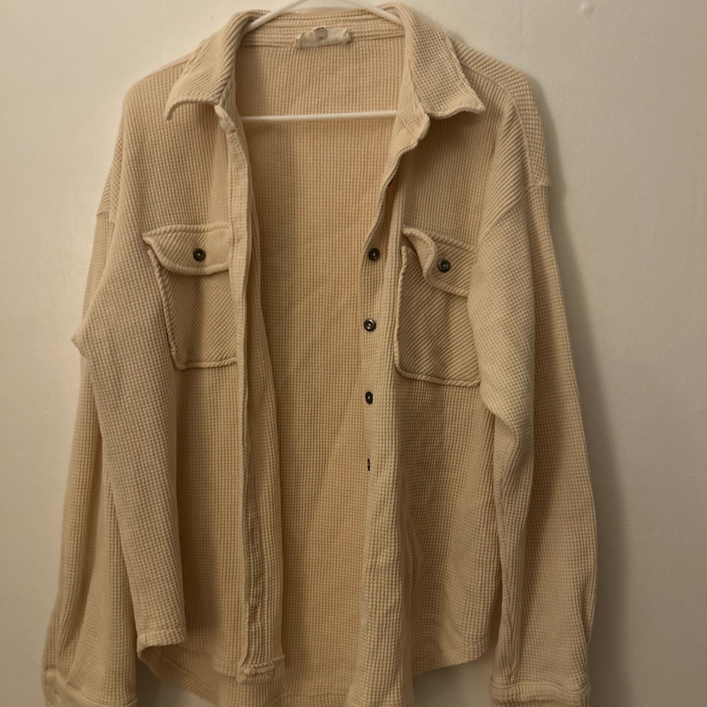Hippie Rose Cream Waffle Knit Sweater